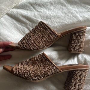 DV by Dolce Vita Brown Mules with Braided Texture